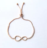 AAA+ CZ Rose Infinity Bracelet