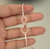 AAA+ CZ Rose Infinity Bracelet