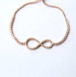 AAA+ CZ Rose Infinity Bracelet