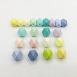 50pcs Silicone Beads Baby Teething Hexagon Chewing Safe Food Grade BPA Free
