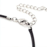 Faux Leather Chain Beads Collar Choker Necklace