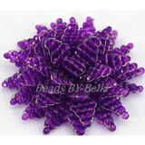 Crystal Beads Brooch Purple Wedding Party African Women Gift Flower Brooch