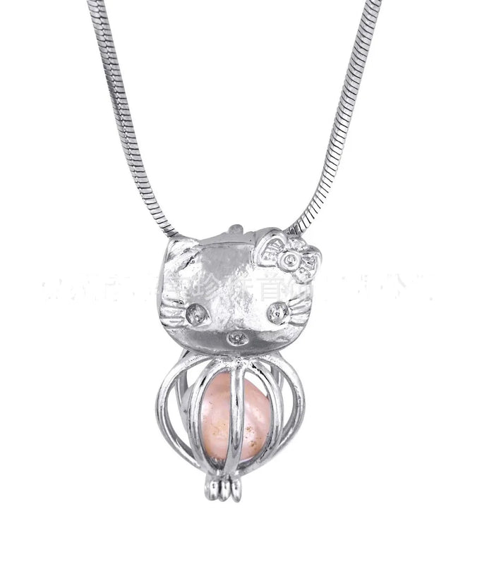 Cat Locket Necklace Animal Cage Pendant Wholesale Cage