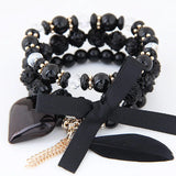 Vintage Love Cuff Bracelet with Tassels for Women