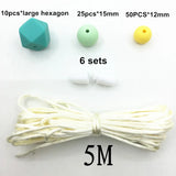 Silicone Beads DIY Baby Teething Necklace Nursing Jewelry Set