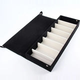 8 Grids Eyeglass Sunglass Jewelry Display Case Rack Cover 48.5x18x6CM