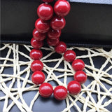 10mm Coral Beaded Necklace