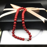 10mm Coral Beaded Necklace