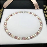 Natural Deep-Sea Mother of Shell Pearl Necklace Round