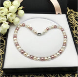 Natural Deep-Sea Mother of Shell Pearl Necklace Round