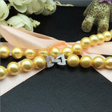 10mm Nacre Shell Pearl Necklace with Butterfly Knot