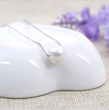 Natural Pearl Clavicle Chain Necklace Single Pearl
