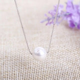 Natural Pearl Clavicle Chain Necklace Single Pearl