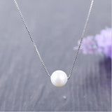 Natural Pearl Clavicle Chain Necklace Single Pearl