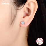 925 Sterling Silver Love Stud Earrings for Women