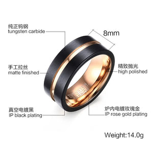 8mm Tungsten Steel Arrival Man's Ring