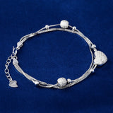 Heart Scrubs Bead 915 Silver Bracelet Handcrafted