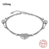 Heart Scrubs Bead 915 Silver Bracelet Handcrafted