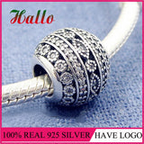 925 Silver Glittering Shapes Charm Beads for Bracelet Bangle Jewelry