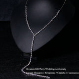 CZ Long Necklace Crystal Statement Necklaces & Pendants