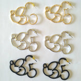 Childlike Alloy Mick Statement Hoop Earrings For Women Cartoon Earrings Girls Bi