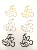 Childlike Alloy Mick Statement Hoop Earrings For Women Cartoon Earrings Girls Bi