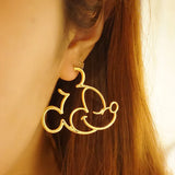 Childlike Alloy Mick Statement Hoop Earrings For Women Cartoon Earrings Girls Bi
