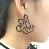 Childlike Alloy Mick Statement Hoop Earrings For Women Cartoon Earrings Girls Bi