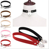 Punk Bondage Heart Lock Collar Necklace KJL082