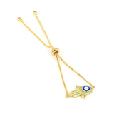 Pave CZ Eye Charm Bracelet Macrame Bead Braided Men Women Jewelry 4pcs