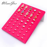 50 Slot Ring Display Tray Jewelry Shop Counter Showcase Organizer