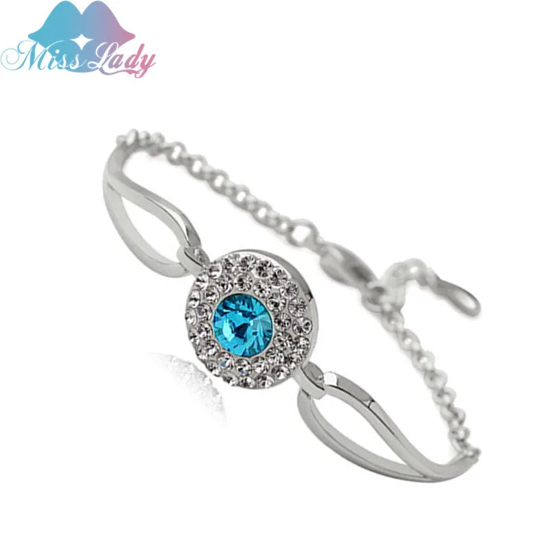 Vintage Rhinestone Crystal Round Bracelet for Women MLY4347