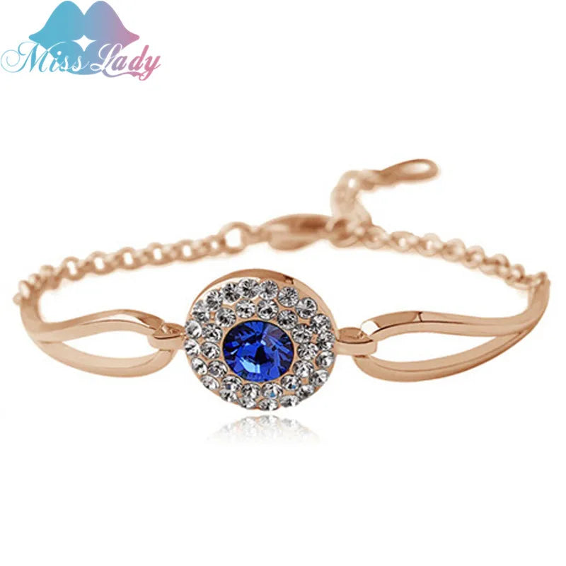 Vintage Rhinestone Crystal Round Bracelet for Women MLY4347