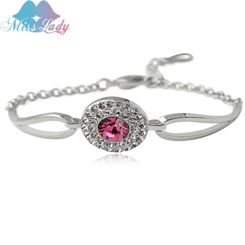 Vintage Rhinestone Crystal Round Bracelet for Women MLY4347
