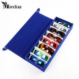 8 Slot Glasses Storage Case Display Stand Eyewear Protector Box