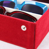 8 Slot Glasses Storage Case Display Stand Eyewear Protector Box