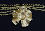 Enamel Collar Crystal Brooch Lily Flower Lapel Pin for Women