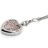 Hollow Heart Perfume Diffuser Locket Necklace Pendant