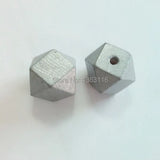 20mm DIY Wooden Beads and Silver Geometric Wood Bead for Necklace 50pcs/lot