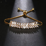 Adjustable CZ Marquise Cut Zircon Bracelet for Women
