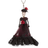 Multicolor Queen Doll Necklace Dress Long Chain Halloween