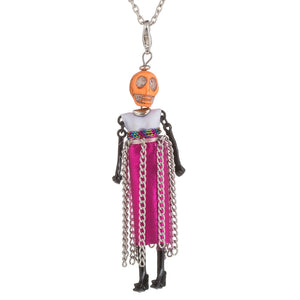 Multicolor Queen Doll Necklace Dress Long Chain Halloween
