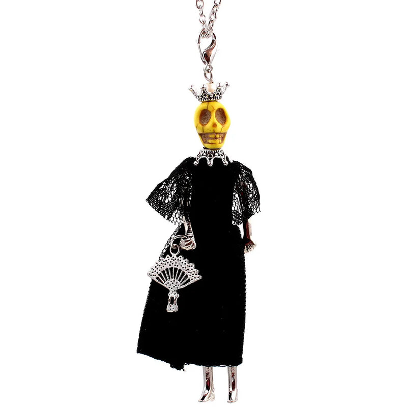 Multicolor Queen Doll Necklace Dress Long Chain Halloween