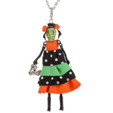 Multicolor Queen Doll Necklace Dress Long Chain Halloween
