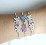 925 Silver Boy Girl Micro Pave CZ Bracelet - Women