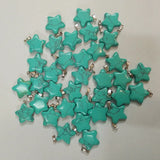 50pcs Hot Stone 5-Pointed Star Pendants Charms for Jewelry Making