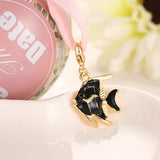 Golden Fish Enamel Charm Lobster Clasp DIY Accessory DZ125