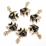 Golden Fish Enamel Charm Lobster Clasp DIY Accessory DZ125