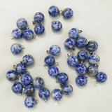 50pcs Natural Sodalite Ball Shape Pendants for Jewelry Making