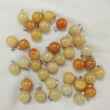 50pcs/lot Natural Stone Ball Pendants for Jewelry Accessories